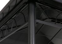 Pergola Pavillon 3,6x3 m mit Seitenwand und Moskitonetz grau