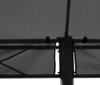 Pergola Pavillon grau 5x3 m mit Seitenwand und Moskitonetz stabil