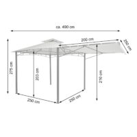 Pergola Pavillon Stahl bewegliche Seitenwand 2