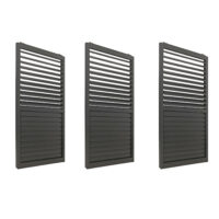 Aluminium Pergola Schiebetür Set mit Lamellen 206x272 cm
