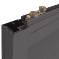 Aluminium Pergola Schiebetür Set mit Lamellen 206x272 cm