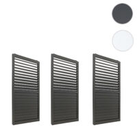 Aluminium Pergola Schiebetür Set mit Lamellen 206x272 cm