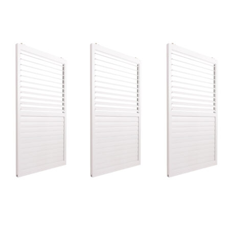 Aluminium Schiebetür Set weiß für Pergola 206x272 cm