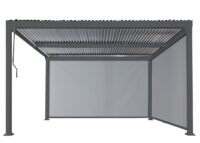 Pergola Seitenwand Ersatz 3x3,7 m anthrazit aus wetterfestem Textil