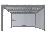 Pergola Seitenwand Ersatz 3x3,7 m anthrazit aus wetterfestem Textil