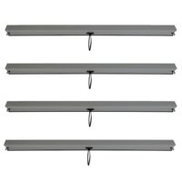 Pergola Seitenwand Set 3x3 m anthrazit windfest aus Textil