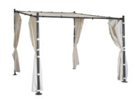 Seitenwände Set für Pergola Pavillon 3x3 m creme 4-teilig wetterfest