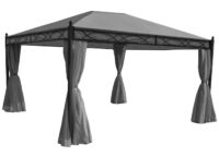 Graues Seitenwand Set für Pergola 4x3 m als Pavillon Ersatz