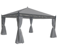 Seitenwände Set 4-teilig für Pergola 4x4 m hellgrau wetterfest