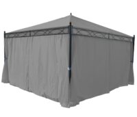 Seitenwände Set 4-teilig für Pergola 4x4 m hellgrau wetterfest