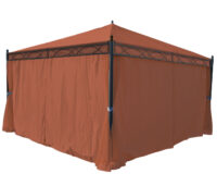 Seitenwand Set 4-teilig für Pergola 4x4 m Polyester terracotta