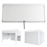 Sturmfeste Pergola Seitenwand 3x3 m weiß im 4er Set