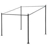 Stabile Stahl Pergola 3x3 m als Gartenpavillon