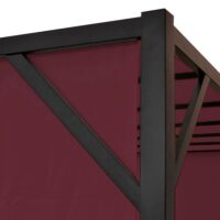 Pergola Village 3x3 m mit Schiebedach bordeaux-rot und Stahlgestell