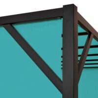 Pergola Village 4x4 m mit Schiebedach türkis-blau Stahlgestell