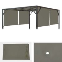 Ersatzdach für Pergola Village 3x3 m taupe wetterfest