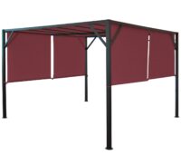 Ersatzbezug für Pergola Village Dach 4x4 m bordeaux-rot