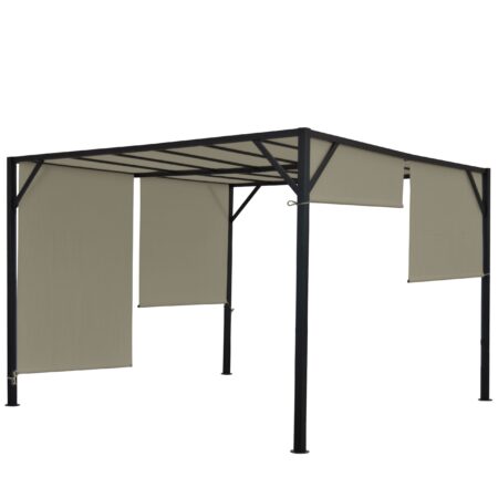 Pergola Village Pavillon 3x3 m mit Schiebedach für Garten und Terrasse