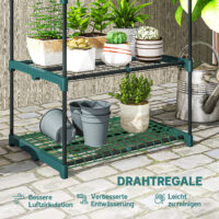Pflanzenregal mit 4 Etagen für innen und aussen 105cm hoch aus Stahl