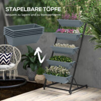 Pflanzentreppe wetterfest stapelbar für Garten und Balkon