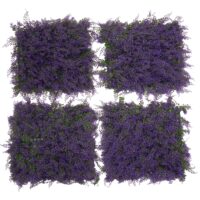 Künstliche Pflanzenwand lila grün 1 m² Wandpaneel Indoor Outdoor