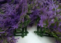 Künstliche Pflanzenwand lila grün 1 m² Wandpaneel Indoor Outdoor