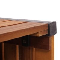 Pflanzkasten aus Akazienholz und Aluminium 60x42x42 cm