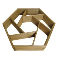 Pflanzkasten Blumentopf Blumenbeet 7 Fächer eckig 100x87cm Tannenholz braun