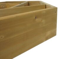 Pflanzkasten Blumentopf Blumenbeet 7 Fächer eckig 100x87cm Tannenholz braun