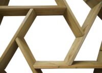 Pflanzkasten Blumentopf Blumenbeet 7 Fächer eckig 100x87cm Tannenholz braun