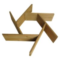 Pflanzkasten Blumentopf Blumenbeet 7 Fächer eckig 100x87cm Tannenholz braun