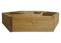 Pflanzkasten Blumentopf Blumenbeet 7 Fächer eckig 100x87cm Tannenholz braun