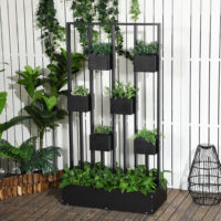 Pflanzkasten modular mit Gestell für Garten und Balkon Holz