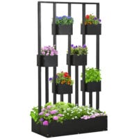 Pflanzkasten modular mit Gestell für Garten und Balkon Holz
