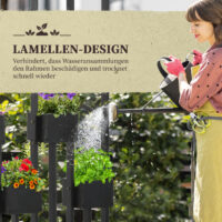 Pflanzkasten modular mit Gestell für Garten und Balkon Holz