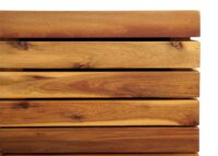 2er Set Pflanzkasten aus Stahl und Akazie rechteckig braun