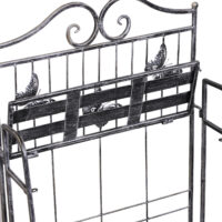 Pflanzregal mit 3 Ebenen, platzsparend aus Metall in Silbergrau.