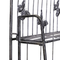 Pflanzregal mit 3 Ebenen, platzsparend aus Metall in Silbergrau.