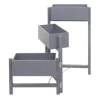 Pflanzregal T275 Standregal Pflanzkasten 65x108x15cm Vintage grau-blau