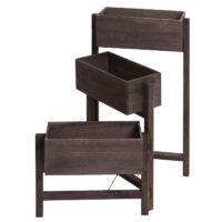 Pflanzregal T275 Standregal Pflanzkasten 65x108x15cm Vintage grau-braun