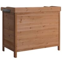 Pflanztisch Gartenschrank aus Tanne braun mit Arbeitsplatte