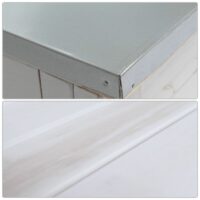 Pflanztisch aus Holz mit verzinkter Platte weiß 117x102x56 cm