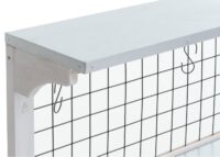 Pflanztisch aus Holz mit verzinkter Platte weiß 117x102x56 cm