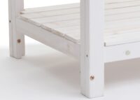 Pflanztisch aus Holz mit verzinkter Platte weiß 117x102x56 cm