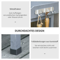 Pflanztisch mit robuster Metall-Arbeitsfläche für Balkon und Garten.