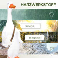 Pflanztopf mit Entwässerungssystem, Schwan-Design, für Indoor & Outdoor, Farbe Weiß.