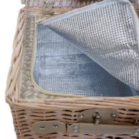 Picknickkorb Set für 4 Personen mit Kühlfach und Porzellan