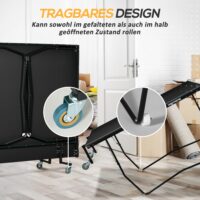 Klappbarer PingPong Tischtennistisch mit Netz und Rollen, Größe 274x152,5x76 cm für Tischtennis-Matches.