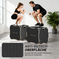 Plyo-Box für Home-Fitness mit 3 Sprunghöhen aus Holz