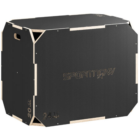 Plyo-Box für Home-Fitness mit 3 Sprunghöhen aus Holz